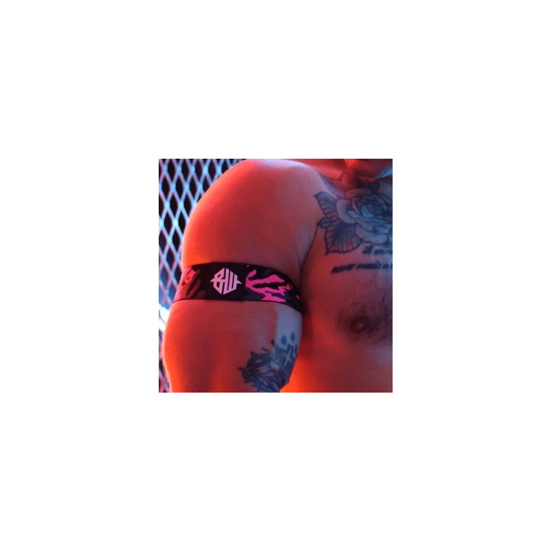 Breedwell Brassards NEO CAMO Noir-Rose Neon